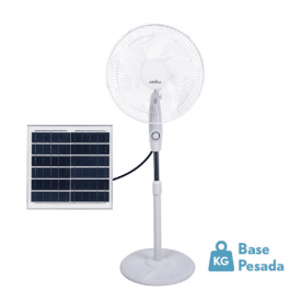 Comprar Ventilador de Pie Solar Frontera Blanco 20W 3 Velocidades 5 Aspas Oferta Outlet