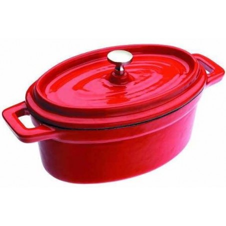 Cacerola Ibili 726015R de 0.5 Litros Oval Roja