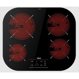 Placa Vitrocerámica Teka TCC 64310 TTC BK de 4 Zonas Biselada Cristal