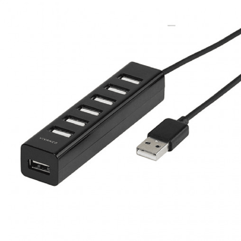 Adaptador Vivanco 36661 AITUSBHUB7PWR HUB 7 Puertos