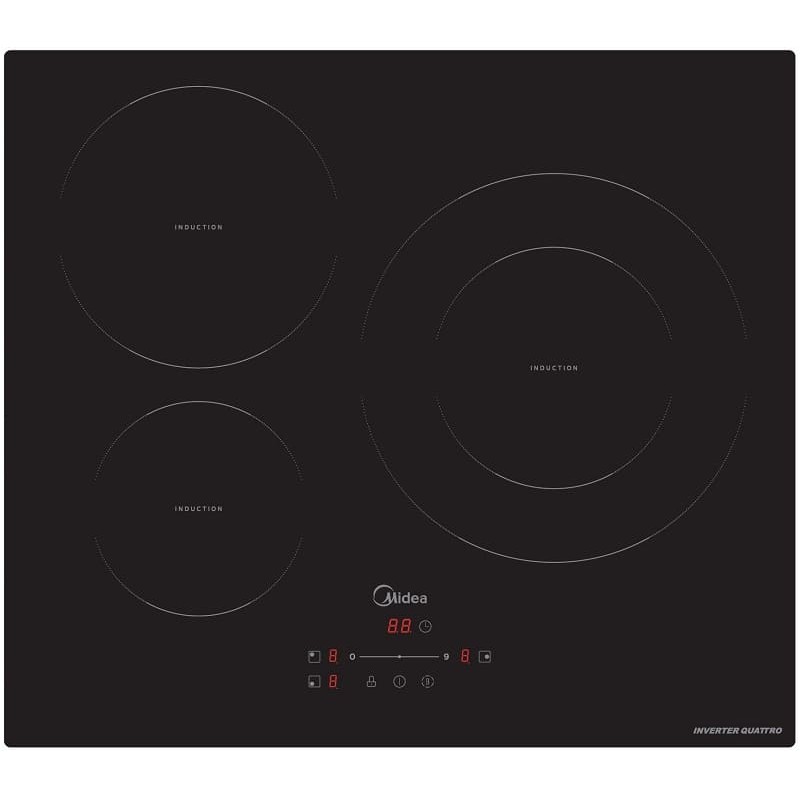 Vitroceramica Midea MIH740T278K0 de 3 Zonas Induccion 7400w