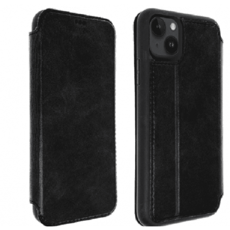 Funda Trasera De Cuero En Color Negro Apple Iphone 14 Pro Max