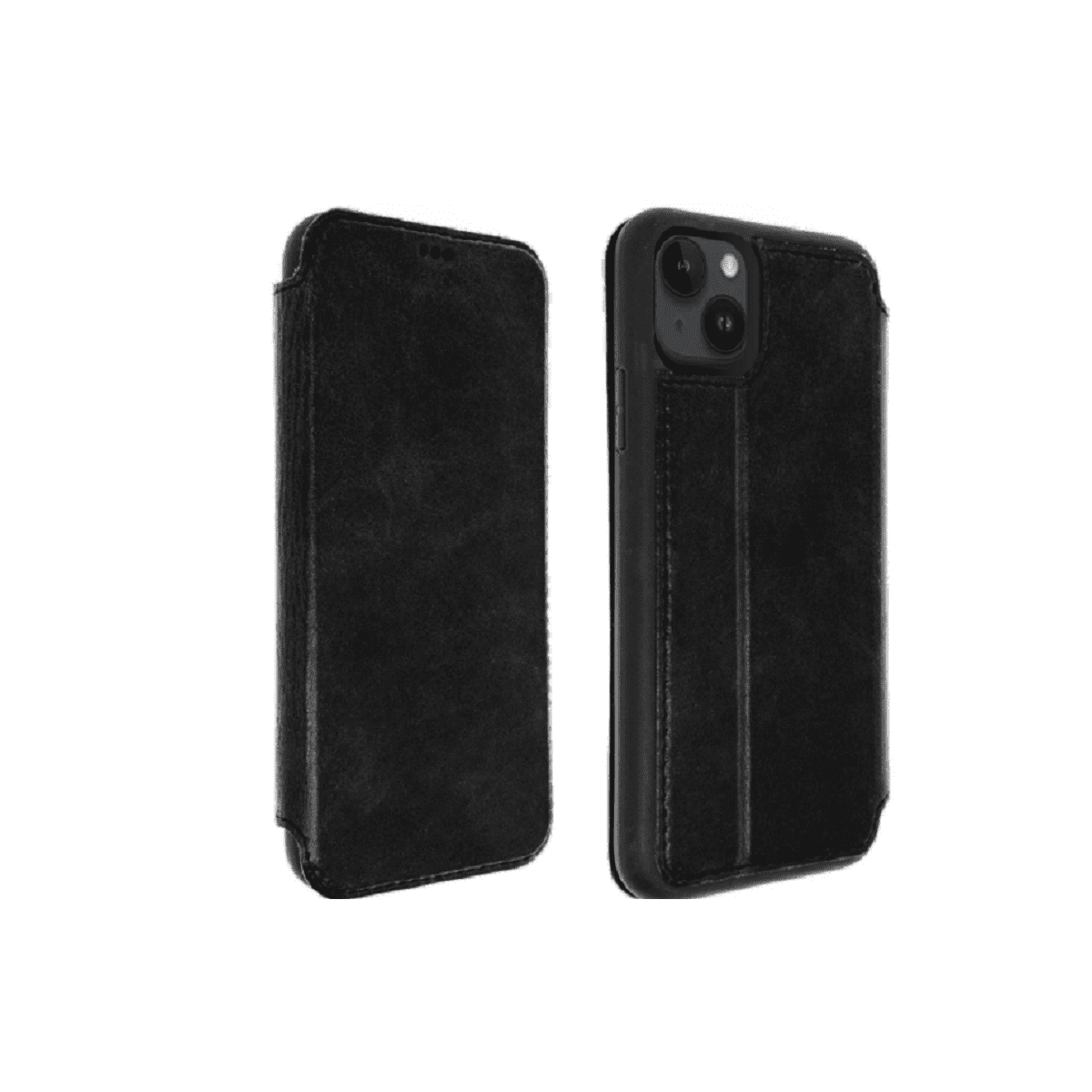 Funda Trasera De Cuero En Color Negro Apple Iphone 14 Pro Max