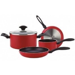 Comprar Bateria Cocina Fagor MAXIMA de 4 Piezas + Tapa Roja Oferta Outlet