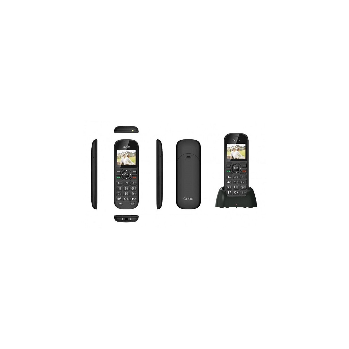 Teléfono Qubo 2g Tipo Dect D1803bk Negro