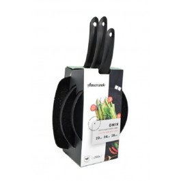 Comprar Set Sartenes Amercook ONI03ST de 20, 24cm + Grill 26x26 Oferta Outlet