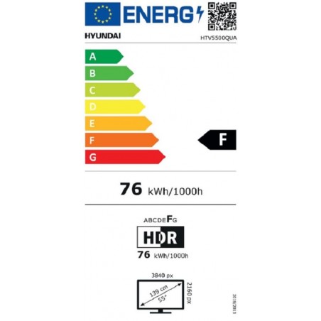 Televisor Hyundai HTV5500QUA de 55" Qled 4k Smart Tv